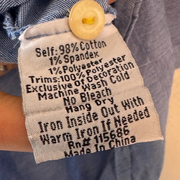 Johnny Was 3J Workshop Polly Button Back Embroidered Long Sleeve Size XS - Picture 6 of 8